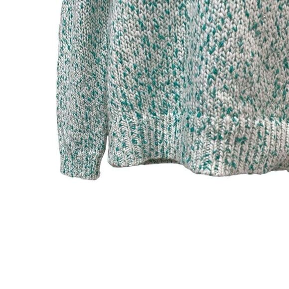 St John’s Bay Mint Green & White Knit Scoop Neck Pullover Long Sleeve Sweater XL - Picture 9 of 16